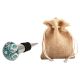 Sea Green Flower Ceramic Wine Bottle Stopper